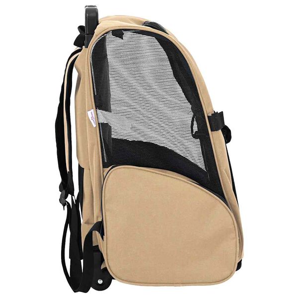 vidaXL Lemmikkik&auml;rryt 3-in-1 kuviointi hiekka 48x32x(57-106) cm Oxford-kangas
