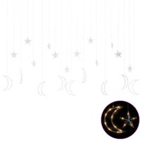 vidaXL Tähti ja kuu keijuvalot kaukosäädin 345xLED lämpimän valkoinen