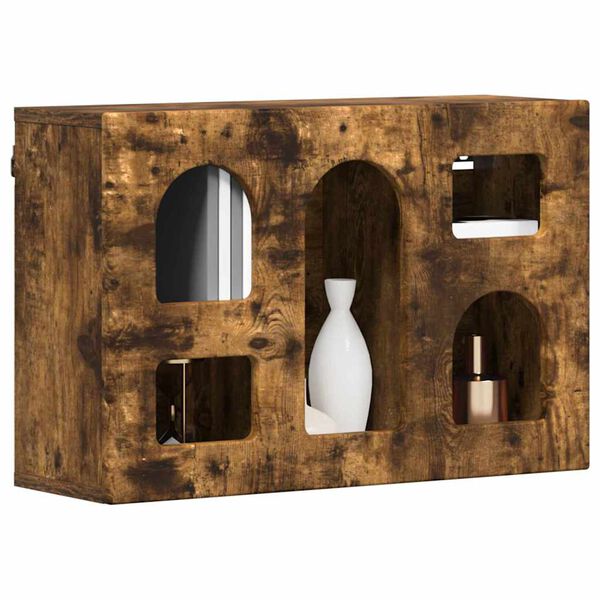 vidaXL Henkarikaappi hyllyll&auml; Savup&auml;hkin&auml; 60 x 20 x 40 cm Tekninen puu