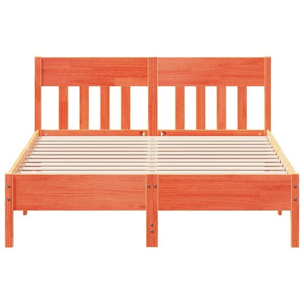 vidaXL S&auml;nky ilman patjaa vahanruskea 120x200 cm t&auml;ysi m&auml;nty