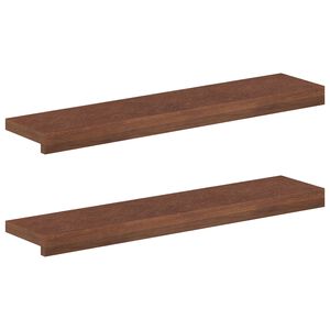 vidaXL Ikkunalautaset 2 kpl Tumma ruskea 70 x 15 x 2 cm M&auml;ntypuu