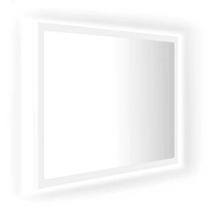 vidaXL LED-kylpyhuonepeili valkoinen 60x8,5x37 cm akryyli