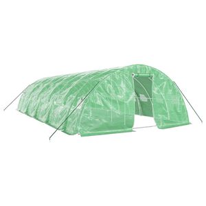 vidaXL Kasvihuone ter&auml;srungolla vihre&auml; 50 m&sup2; 10x5x2,3 m