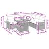 vidaXL 7-osainen Puutarhasohvasarja tyynyill&auml; harmaa polyrottinki