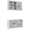 vidaXL Keitti&ouml; Yksikk&ouml; LUCCA 4 pcs Betoninharmaa Tekninen puu