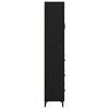 vidaXL Korkea kaappi Musta tammi. 69,5 x 34 x 180 cm Tekninen puu