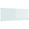 vidaXL Keitti&ouml;n suojapaneeli Valkoinen 110 x 40 cm karkaistu lasi
