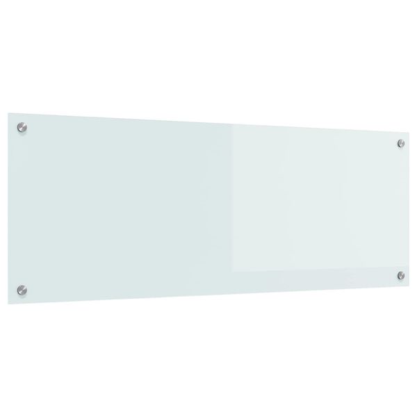 vidaXL Keitti&ouml;n suojapaneeli Valkoinen 110 x 40 cm karkaistu lasi