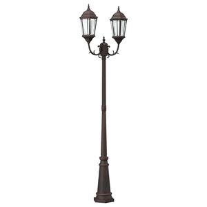 vidaXL Puutarhavalaisin pronssi 68 x 20 x 235 cm Alumiini ja lasi