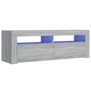 vidaXL TV-taso LED-valoilla harmaa Sonoma 120x35x40 cm