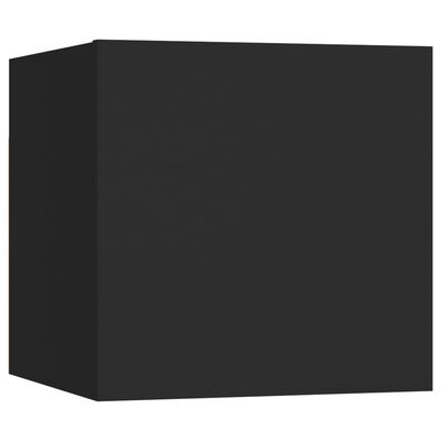 vidaXL Seinäkiinnitettävä TV-taso musta 30,5x30x30 cm