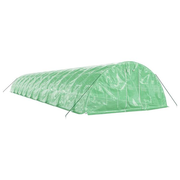 vidaXL Kasvihuone ter&auml;srungolla vihre&auml; 100 m&sup2; 20x5x2,3 m