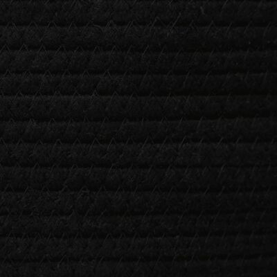 vidaXL Säilytyskori kannella mustavalkoinen Ø40x35 cm puuvilla