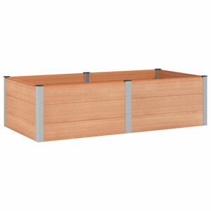 vidaXL Puutarhan Korotettu Kukkalaatikko Ruskea 200 x 100 x 54 cm