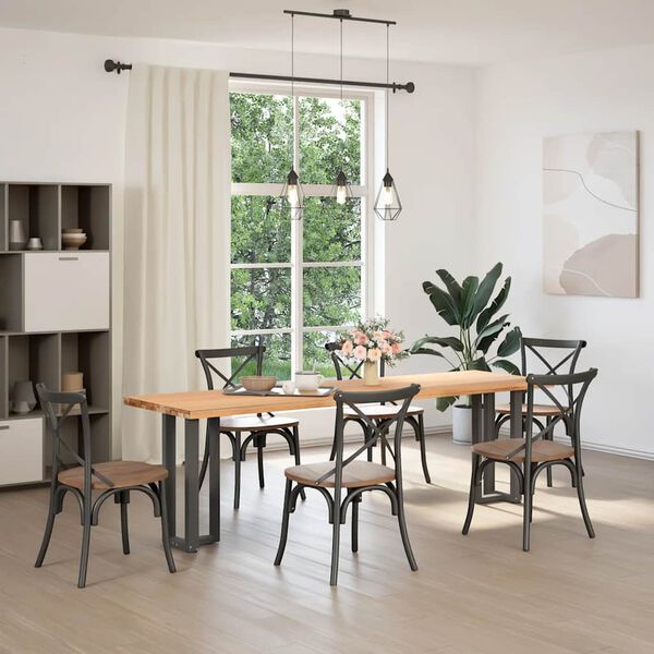 vidaXL Konsolip&ouml;yd&auml;n jalat T-muotoiset 2 kpl antrasiitti 38x25x(72-73) cm ter&auml;s