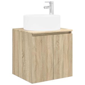 vidaXL Sein&auml;asennettava pesuallas Sonoma-tammi 49,5 x 44,5 x 65,5 cm