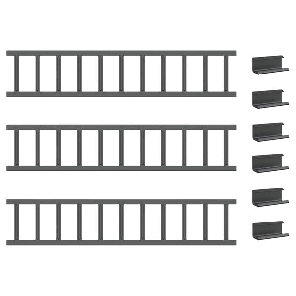 vidaXL Katto lumivahti Antrasiitti 600 x 9 x 22 cm Ter&auml;s