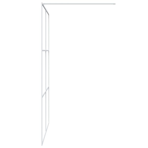 vidaXL Walk-in suihkusein&auml;ke valkoinen 140x195 cm kirkas ESG-lasi