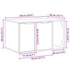 vidaXL Kissanhiekkalaatikon kotelo Sonoma 60x40x40 cm tekninen puu