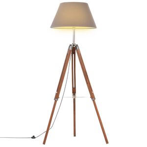 vidaXL Kolmijalkavalaisin hunajanruskea ja harmaa t&auml;ysi tiikki 141 cm