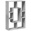 vidaXL Kirjahylly betoninharmaa 63x20x90 cm tekninen puu