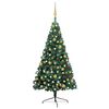 vidaXL Tekojoulukuusi puolikas palloilla esivalaistu vihr. 120 cm PVC