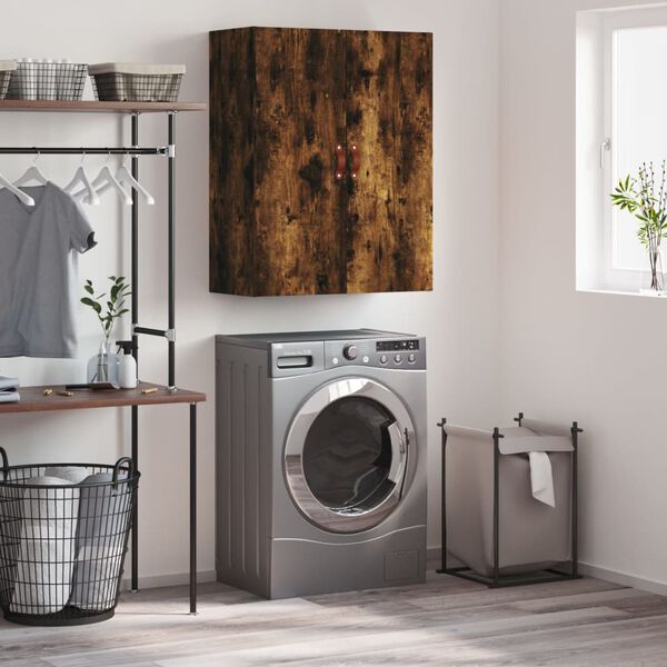 vidaXL Sein&auml;kiinnitett&auml;v&auml; kaappi savutammi 69,5x34x90 cm