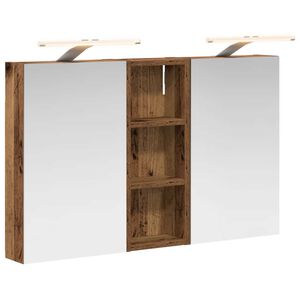 vidaXL Kylpyhuoneen kaappisetti 3 pcs 80 x 10,5 x 50 cm Tekninen puu