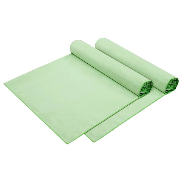 vidaXL Aurinkotuoli Pyyhkeet 2 pcs Vihreä 210 x 75 cm