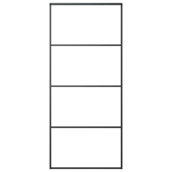 vidaXL Liukuovi alumiini ja ESG-lasi 90x205 cm musta