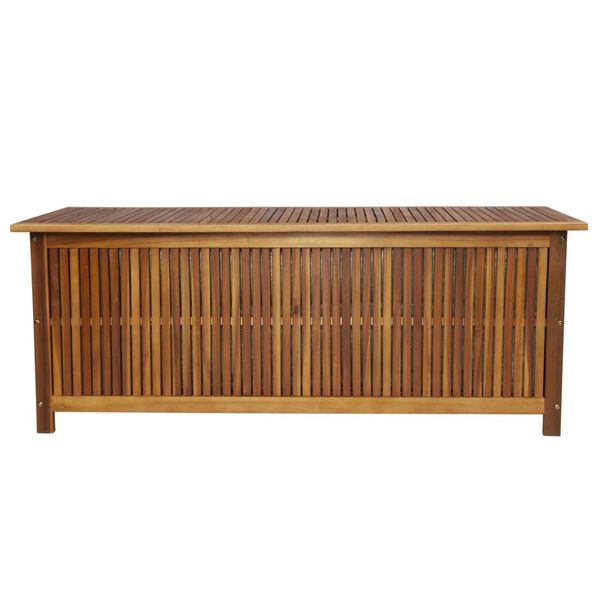 vidaXL Puutarhan varastolaatikko 150x50x58 cm täysi akaasiapuu