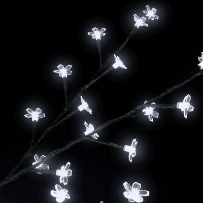 vidaXL Joulukuusi 1 200 kylmän valkoista LED-valoa kirsikankukka 400cm