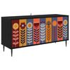 vidaXL TV-kaappi ESSEN 102 x 33 x 51 cm Musta tammi Tekninen puu