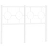 vidaXL Metallinen sängynpääty valkoinen 120 cm