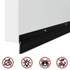 vidaXL Kierteellinen oven harjasulku 6 pcs Musta 100 cm Alumiiniseos