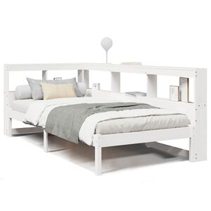 vidaXL S&auml;nky kirjahyllyll&auml; ei patjaa valkoinen 75x190 cm t&auml;ysi m&auml;nty