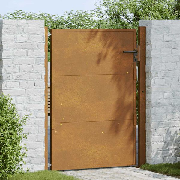 vidaXL Puutarhaportti 100x150 cm Corten-teräs