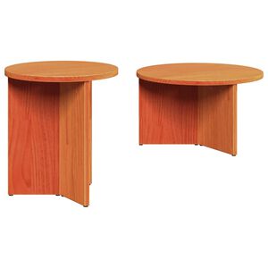 vidaXL Sohvap&ouml;yt&auml; 2 kpl Vaha ruskea 49 x 49 x 28 cm T&auml;ysi M&auml;nty