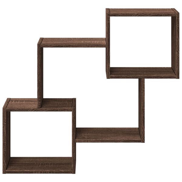 vidaXL Seinäkaappi 78x18x71 cm ruskea tammi tekninen puu