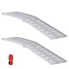 vidaXL Kokoontaittuva moottoripy&ouml;r&auml;ramppu 340 kg per ramp 2 pcs Hopea