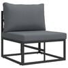 vidaXL Ulkokalusteet Metalli Musta ja antrasiitti 70 x 71,5 x 71 cm
