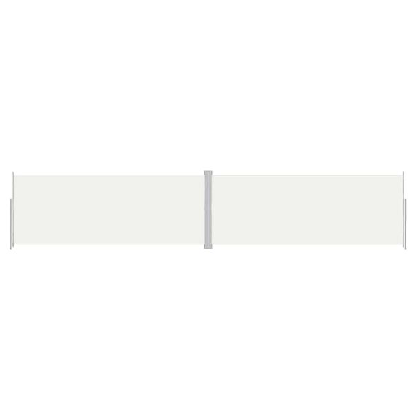 vidaXL Sisäänvedettävä sivumarkiisi kerma 200x1000 cm