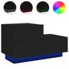 vidaXL Y&ouml;p&ouml;yt&auml; LED-valoilla musta 70x36x40,5 cm