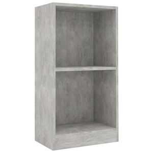 vidaXL Kirjahylly Betoni Harmaa 40x24x75 cm Engineered Wood