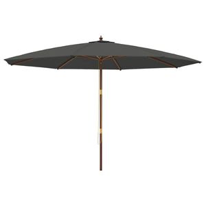 vidaXL Puutarhan aurinkovarjo puutolppa antrasiitti 400x273 cm