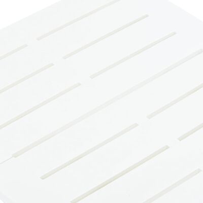 vidaXL Kokoontaittuva puutarhapöytä valkoinen 45x43x50 cm muovi