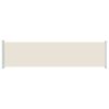 vidaXL Sisäänvedettävä terassin sivumarkiisi 600x160 cm kerma