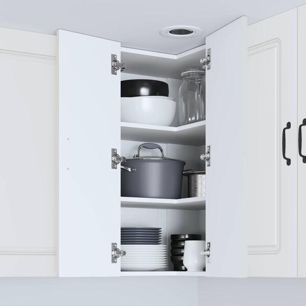 vidaXL Keitti&ouml;kaappi Kalmar Valkoinen 57 x 57 x 80 cm Tekninen puu