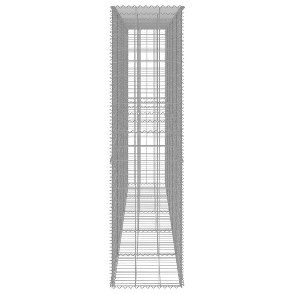 vidaXL Gabionseinä kannella galvanoitu teräs 300x50x200 cm