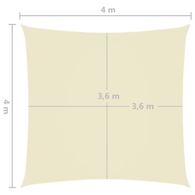 vidaXL Aurinkopurje Oxford-kangas neliönmuotoinen 4x4 m kerma